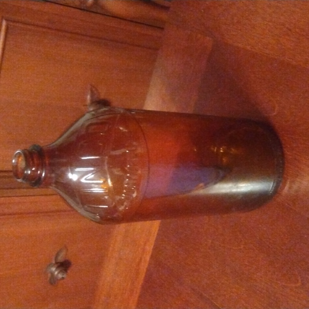 VTG LINCO Disinfects/Bleaches 32OZ Brown Glass Bottle